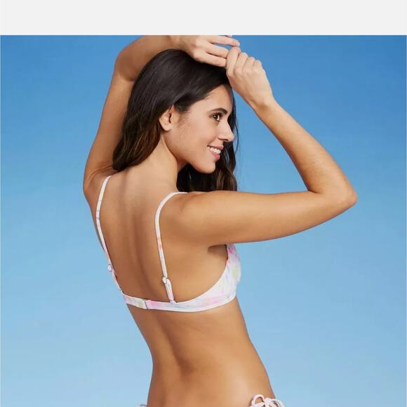 Xhilaration Juniors Ribbed Underwire Bikini Multi Tie Dye Bikini Set - Picture 6 of 7